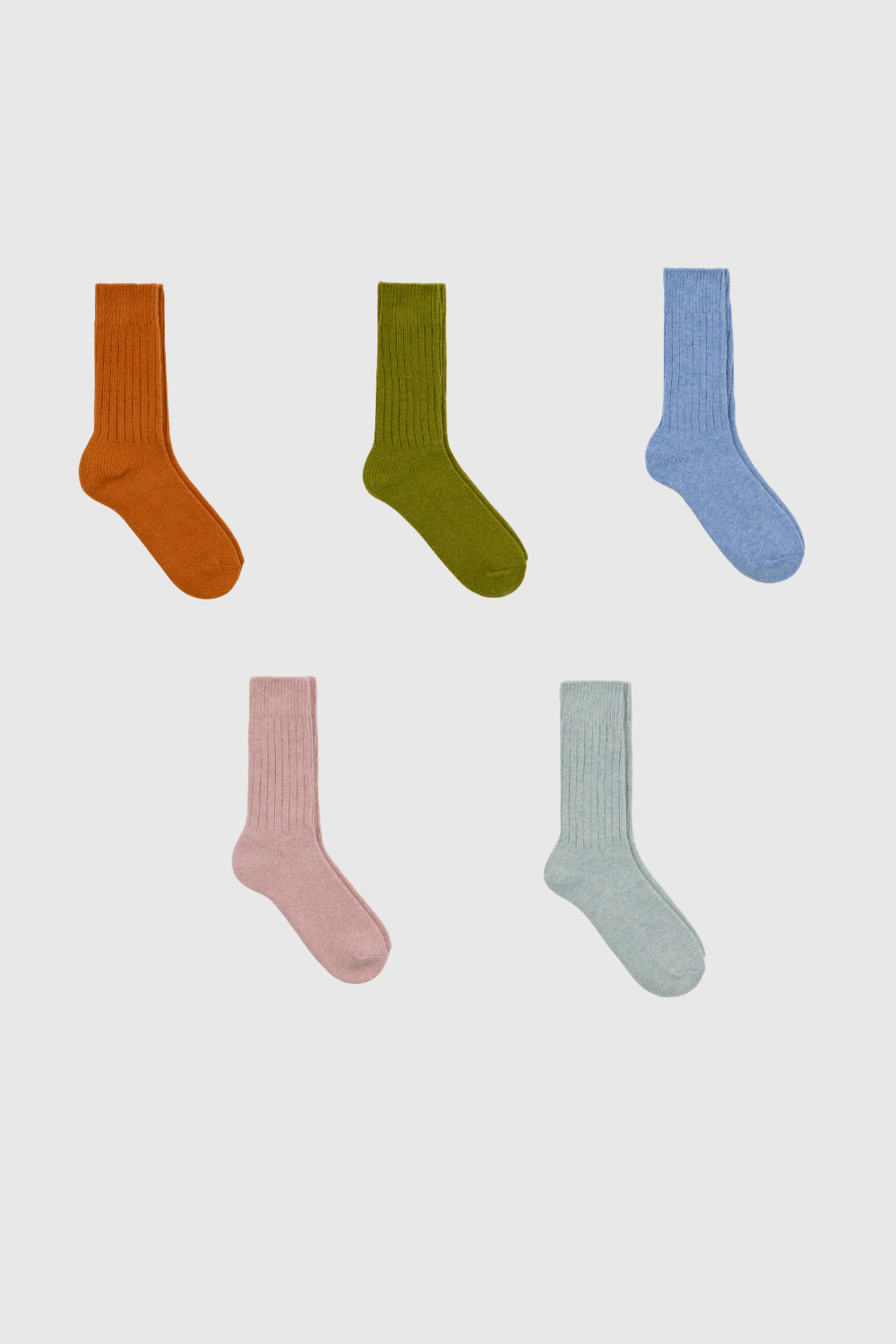 Ribbed alpaca blend socks - Set of 5_1