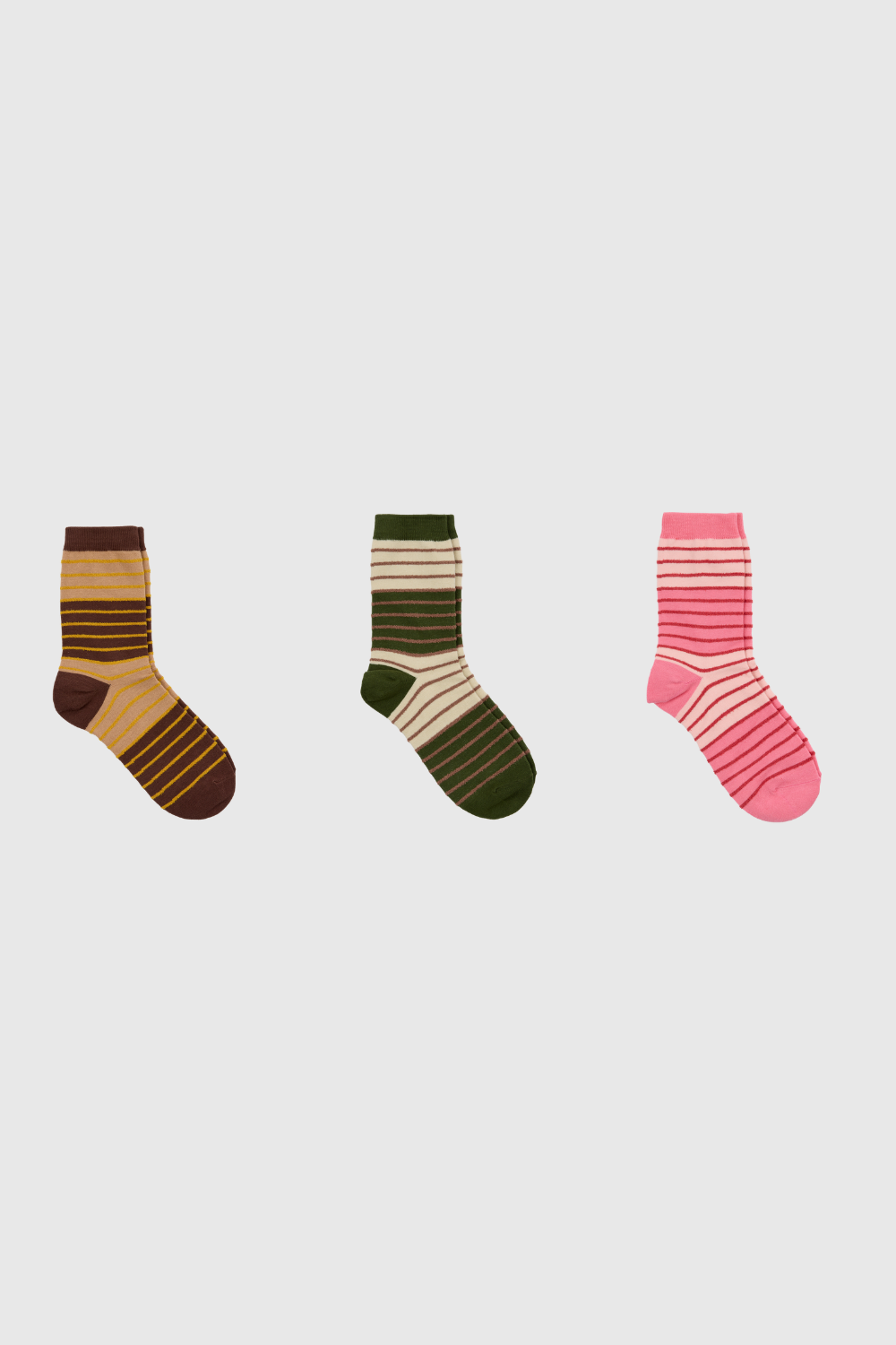 Horizontal stripe socks - Set of 3_1