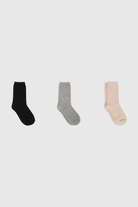 Smooth cashmere wool blend socks - Set of 3
