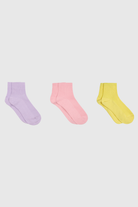 Short cotton blend socks - Set of 3