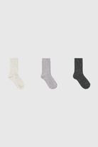 Thin ribbed rainbow fleck socks - Set of 3