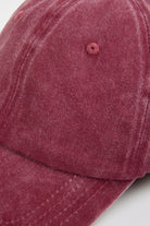 Burgundy stone washed baseball cap_4