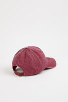 Burgundy stone washed baseball cap_3