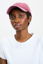 Burgundy stone washed baseball cap_5