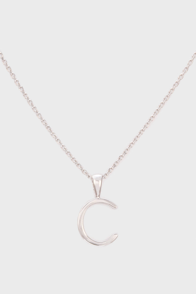 Charm necklace - Silver name initial letter 'C'_1