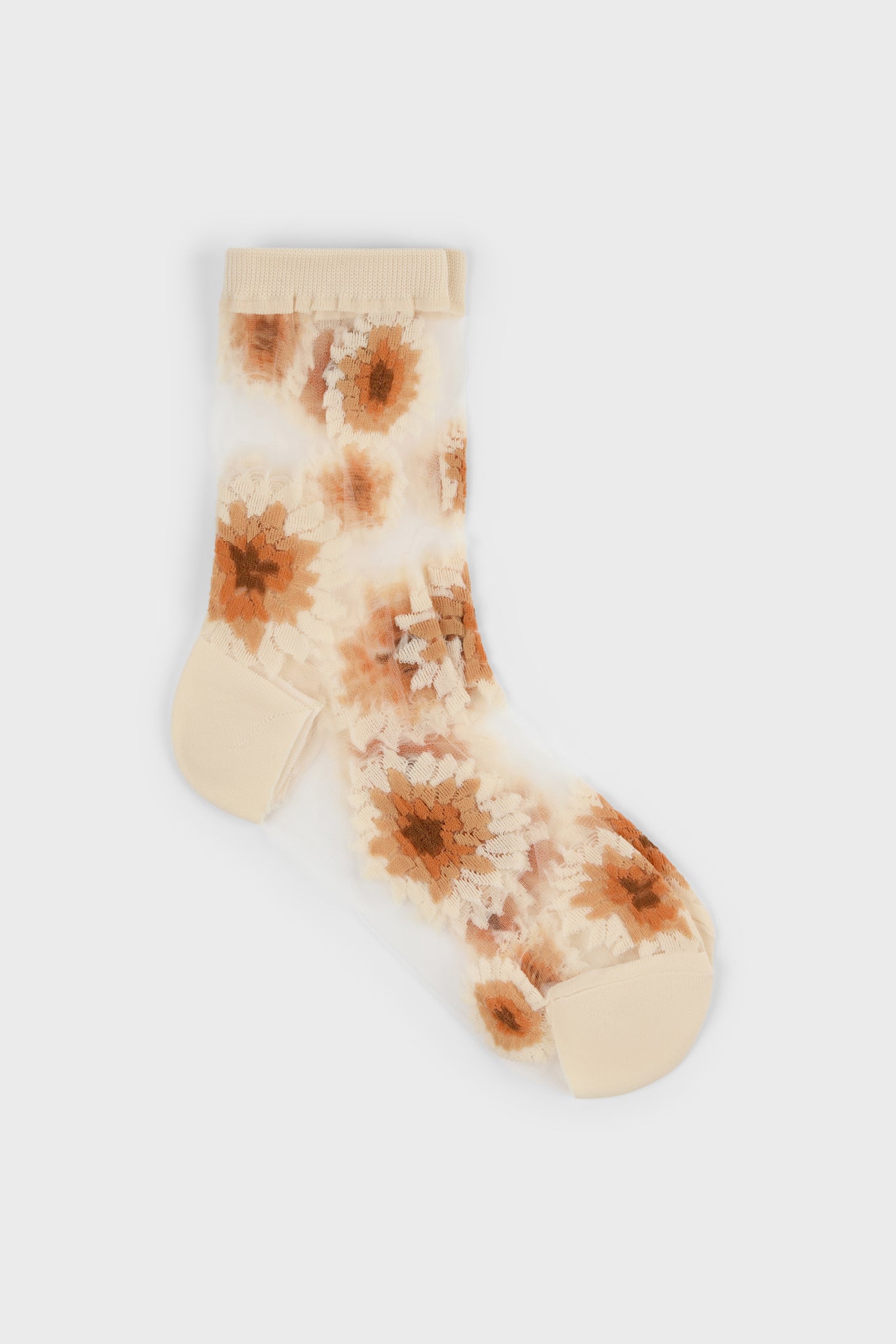 large daisy sheer socks
