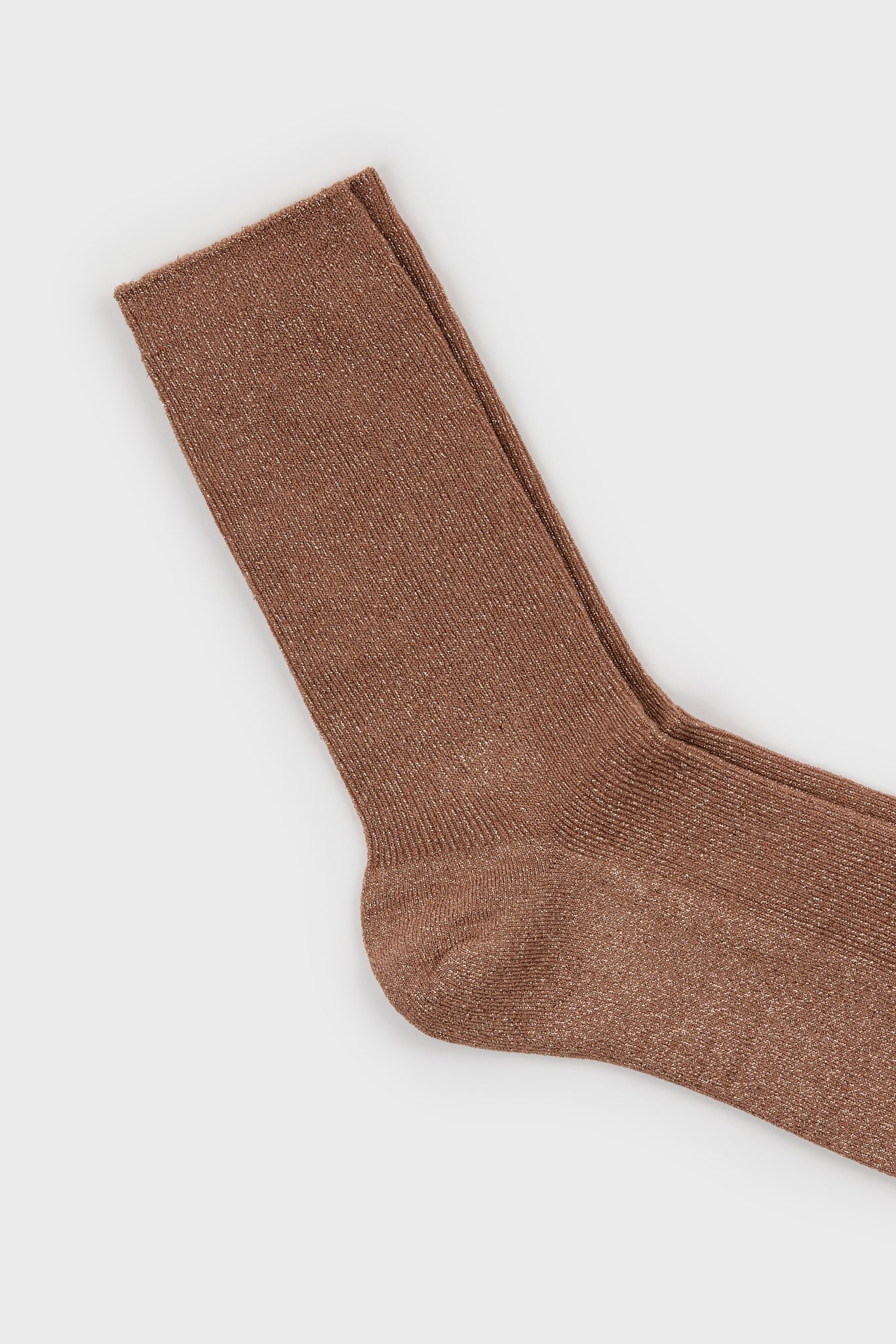 Camel modal blend ribbed socks_2