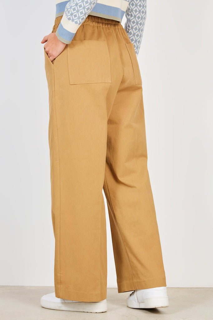 Camel brown wide leg trousers_2
