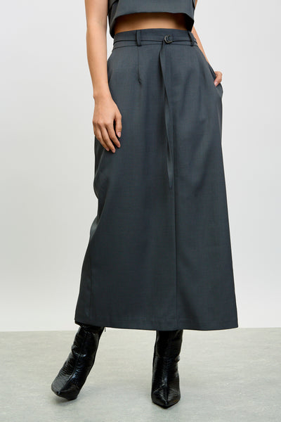 Charcoal grey pencil skirt | Glassworks London
