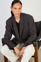 Charcoal grey slouchy blazer_5