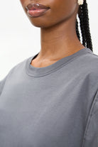 Charcoal padded shoulder tank_3