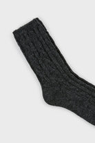 Charcoal wool blend ribbed socks_2
