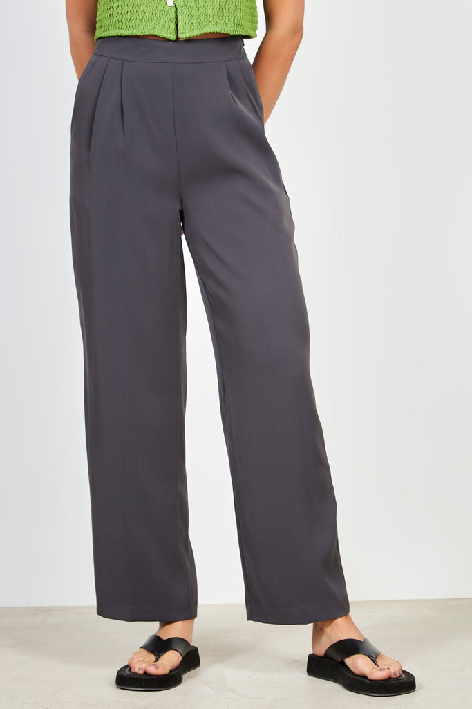 Charcoal smart tailored trousers_1