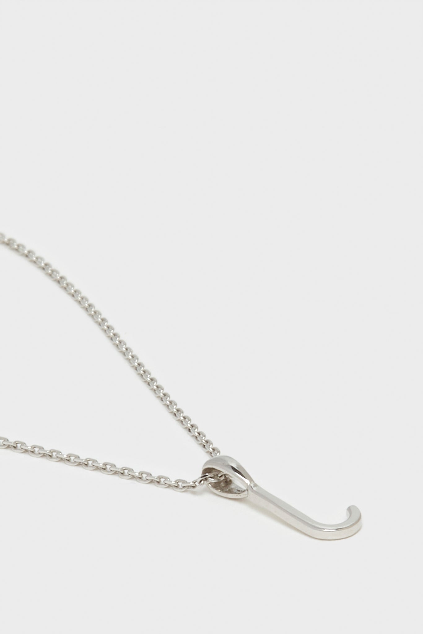 Charm necklace - Silver name initial letter 'J'_1