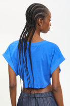 Cobalt blue waist sleeveless tee_2