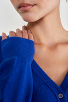 Cobalt blue cashmere blend cardigan_4