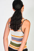 Coral cobalt and white striped crochet knit tank_2