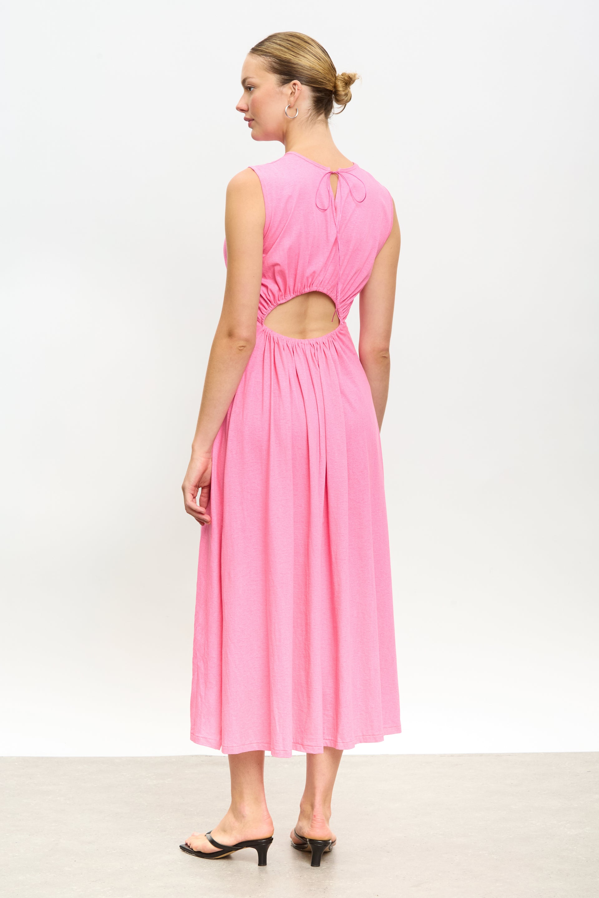 Coral peek back jersey dress | Glassworks London Coral peek back jersey dress | Glassworks London