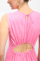 Coral peek back jersey dress_4