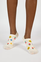 Cream smiley face cherries socks_2