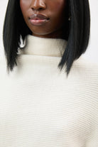 Cream wool blend horizontal ribbed knit top_4