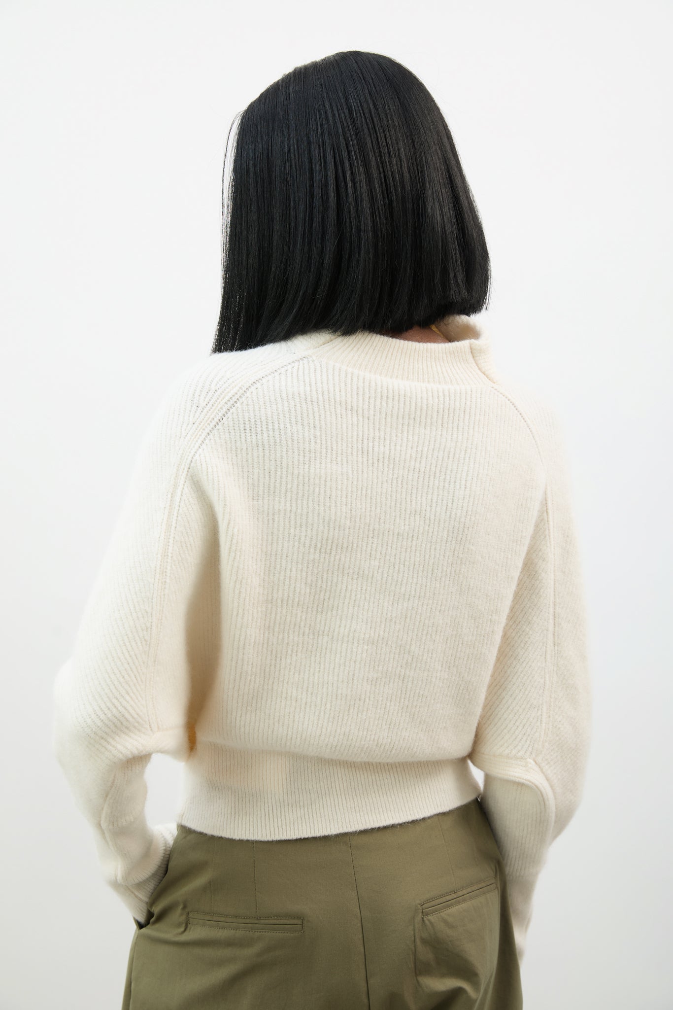 Cream wool blend horizontal ribbed knit top_3