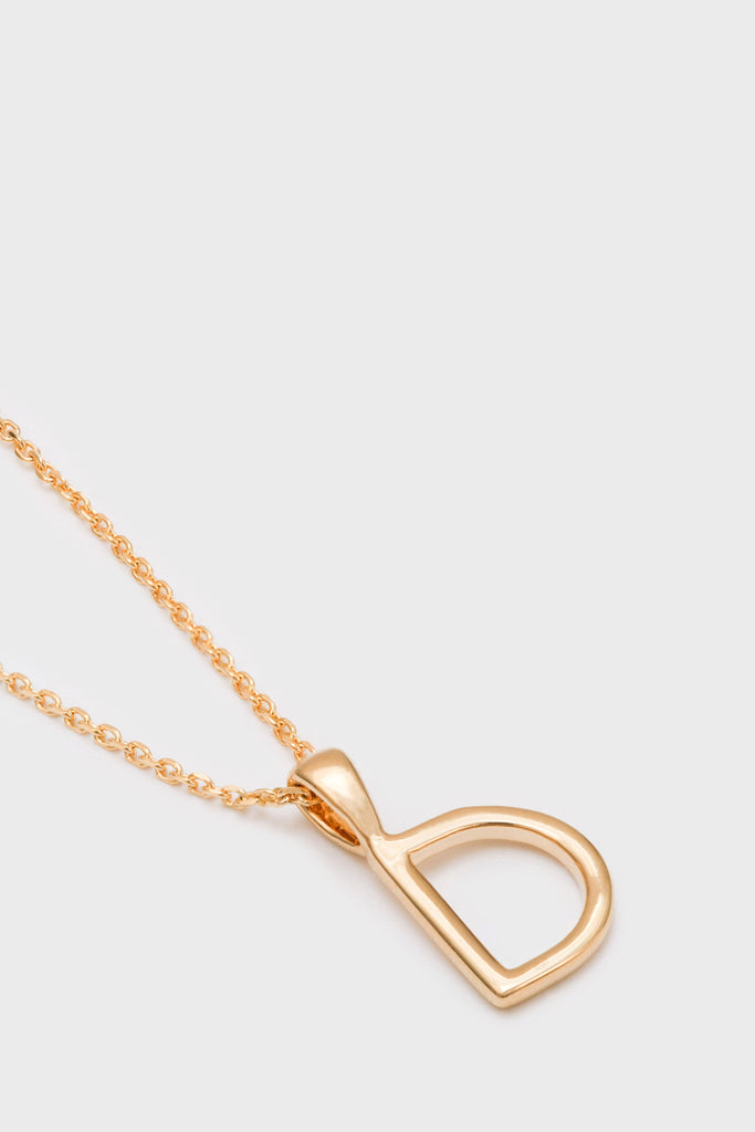 Charm necklace - Gold name initial letter 'D'_2