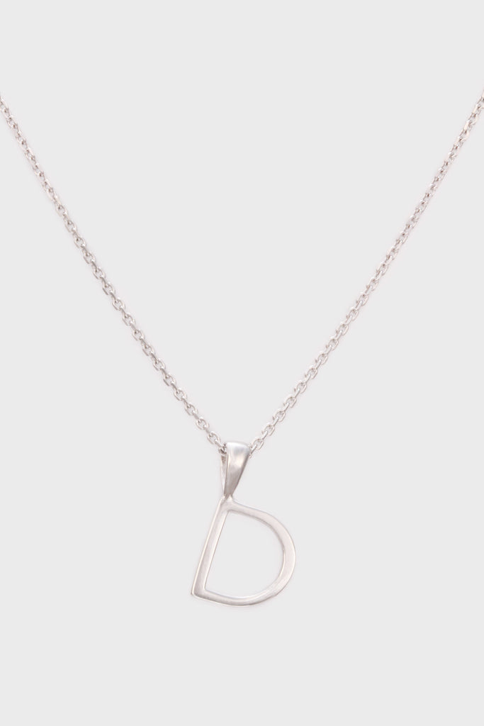 Charm necklace - Silver name initial letter 'D'_1