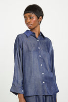 Dark blue denim shirt_1
