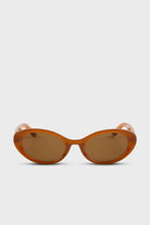 Dark orange thick cat eye sunglasses_1