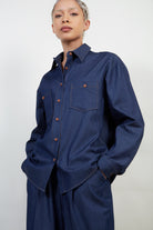 Dark denim tailored shirt_4