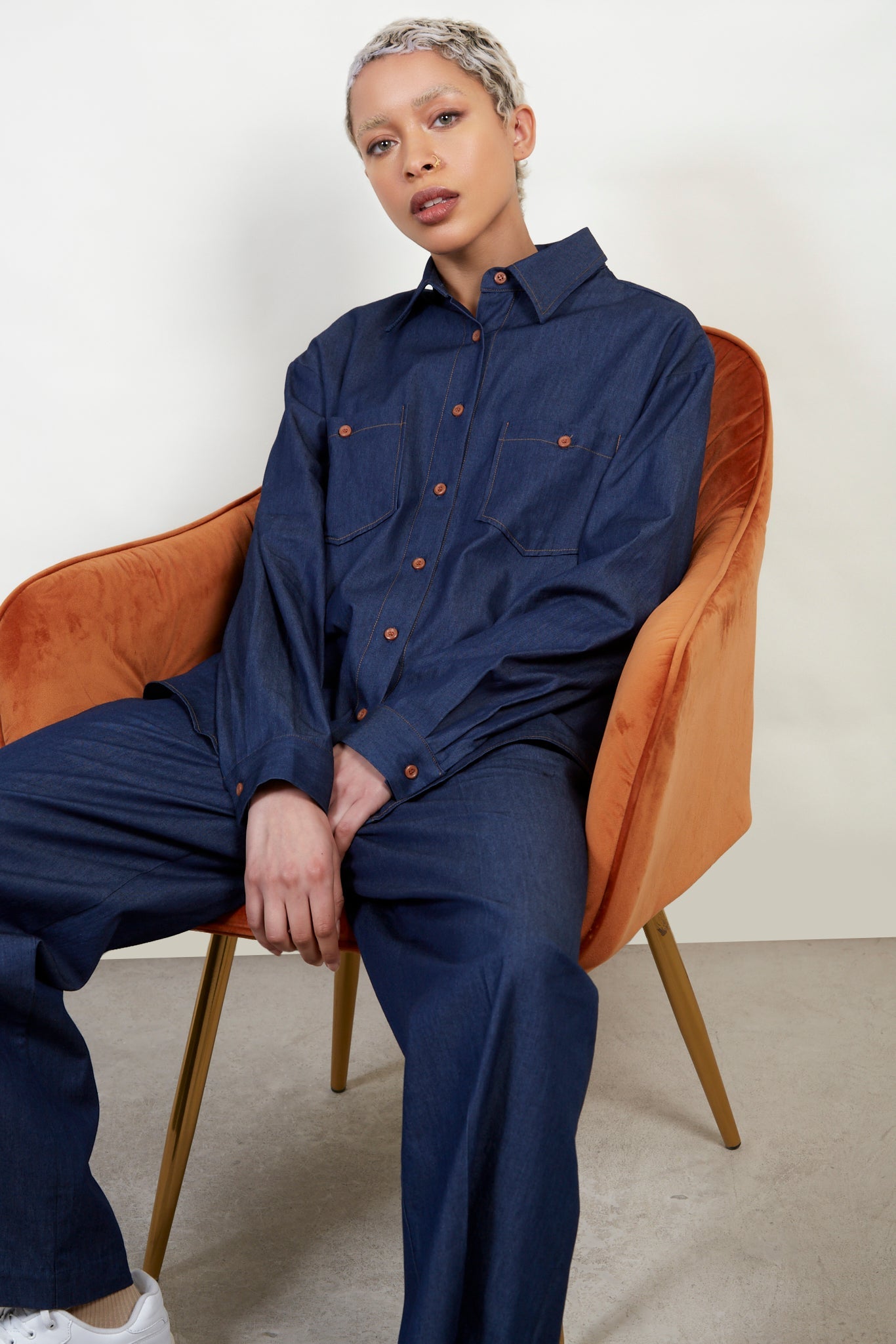 Dark denim tailored shirt_1