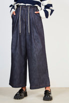 Dark denim wide leg jeans_1