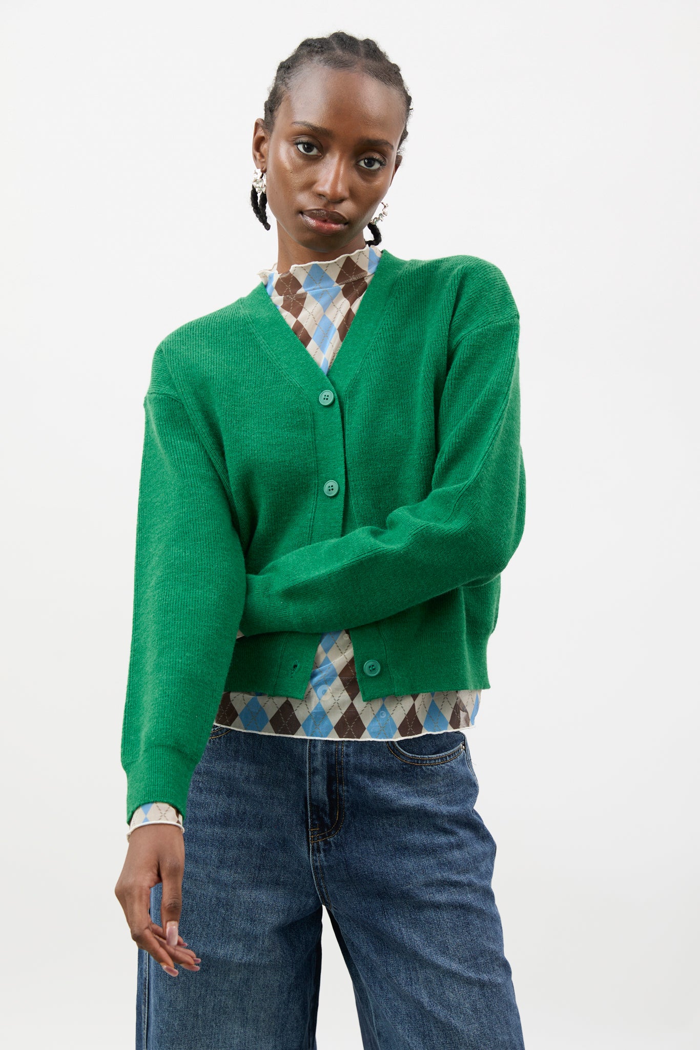 Emerald green smart cardigan_1