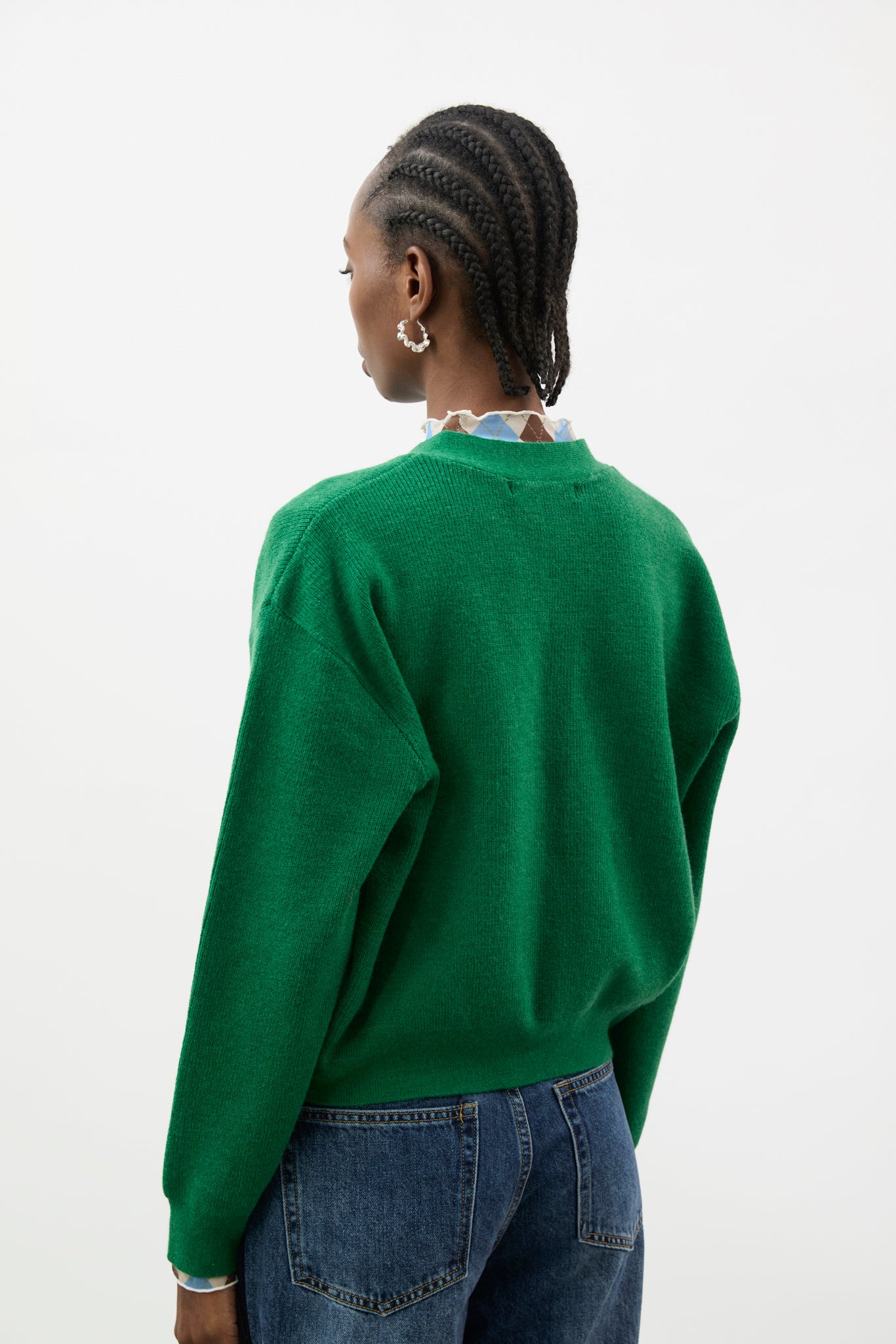 Emerald green smart cardigan_2