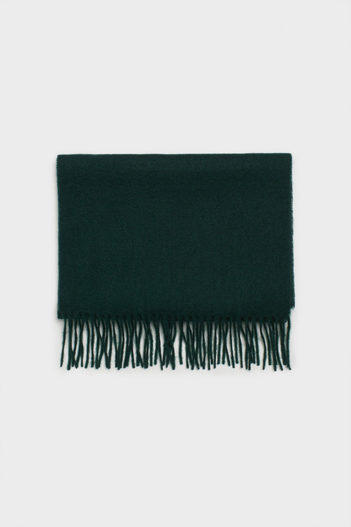 Forest green pure wool classic scarf_1