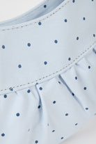 Pale blue tiny polka dot ruched curve shoulder bag_5