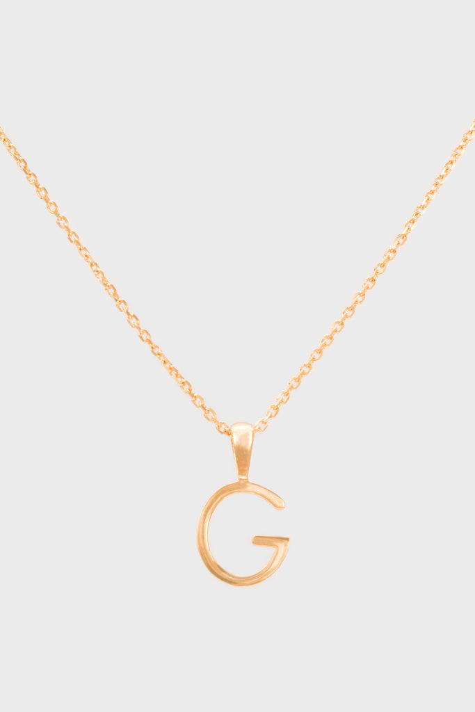 Charm necklace - Gold name initial letter 'G'_1