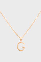 Charm necklace - Gold name initial letter 'G'_1