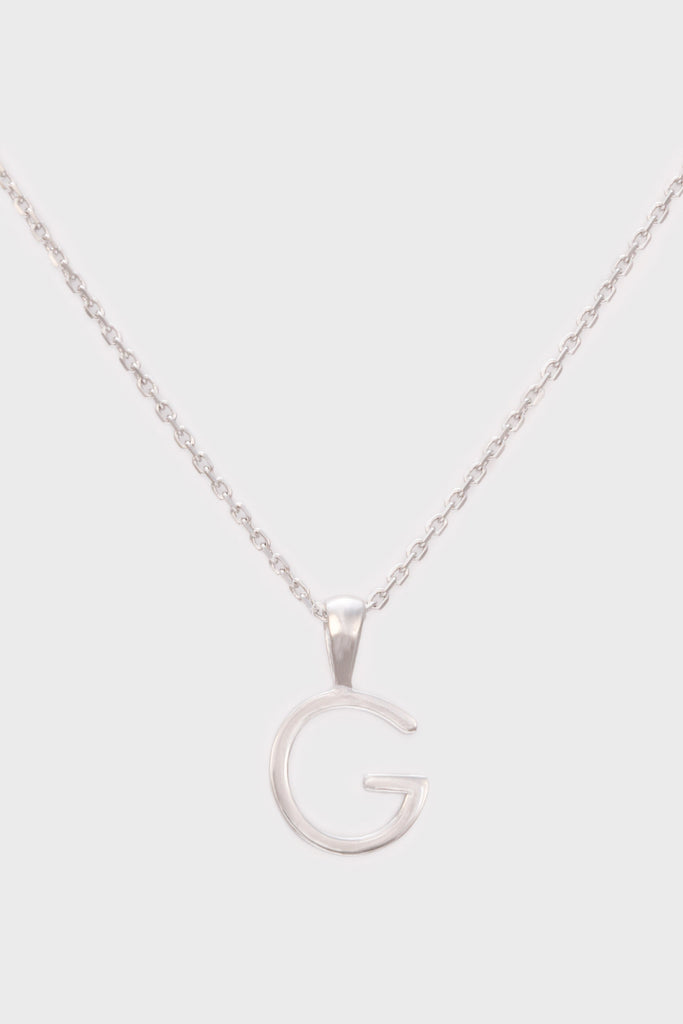 Charm necklace - Silver name initial letter 'G'_1