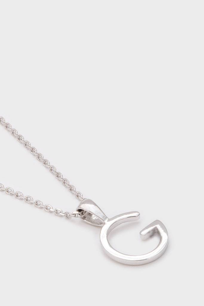 Charm necklace - Silver name initial letter 'G'_2