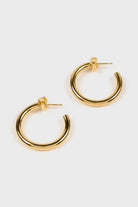 Gold 25mm thick perfect circle hoops_2