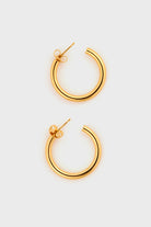 Gold 25mm thick perfect circle hoops_3