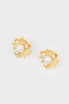 Gold star burst multi pearl earrings_1