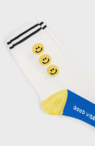 Good vibes only smiley face socks_4