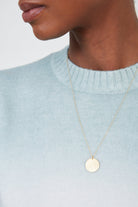 Green and black dip dye wool blend knit tee_4