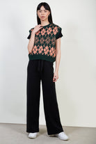 Green and pink argyle sweater vest_2