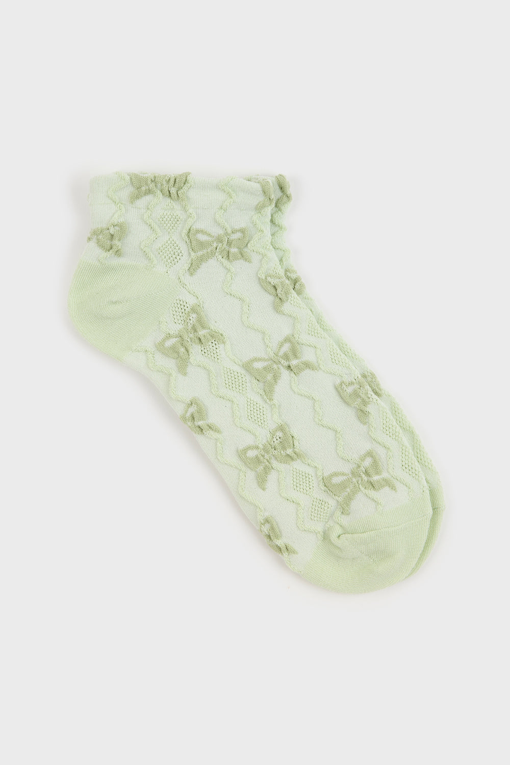 Semi sheer bow pop socks - Set of 3
