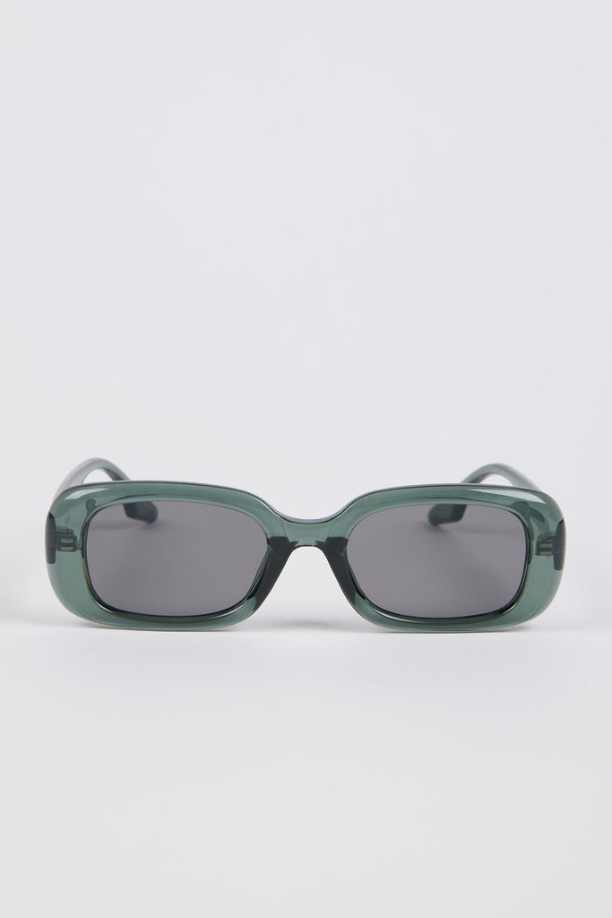 Green thick rectangular sunglasses_1