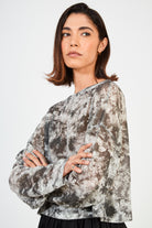 Grey and black tie dye wide fit top_1